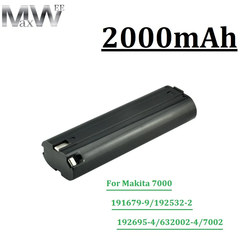 

Новый аккумулятор для электроинструмента 7,2 в 2000 мАч B7000 для MAKITA 7033 7002 7000 632003-2 191679-9 192532-2 Аккумуляторная дрель L5