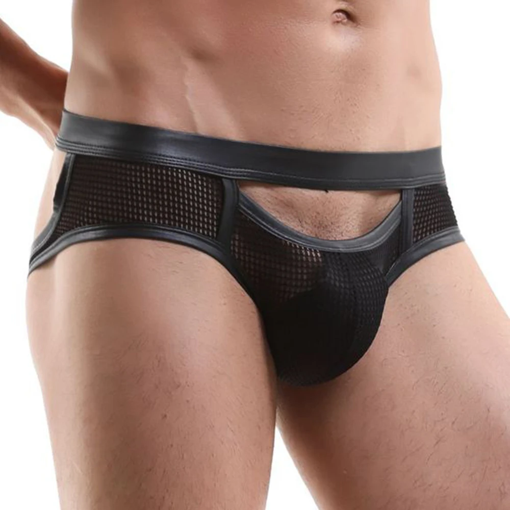 

Briefs Men Mesh Hollow Underpants Open Butt Thong Lingerie Mens Sexy Backless Jockstrap Buttoms Gay Erotic Panties Underwear