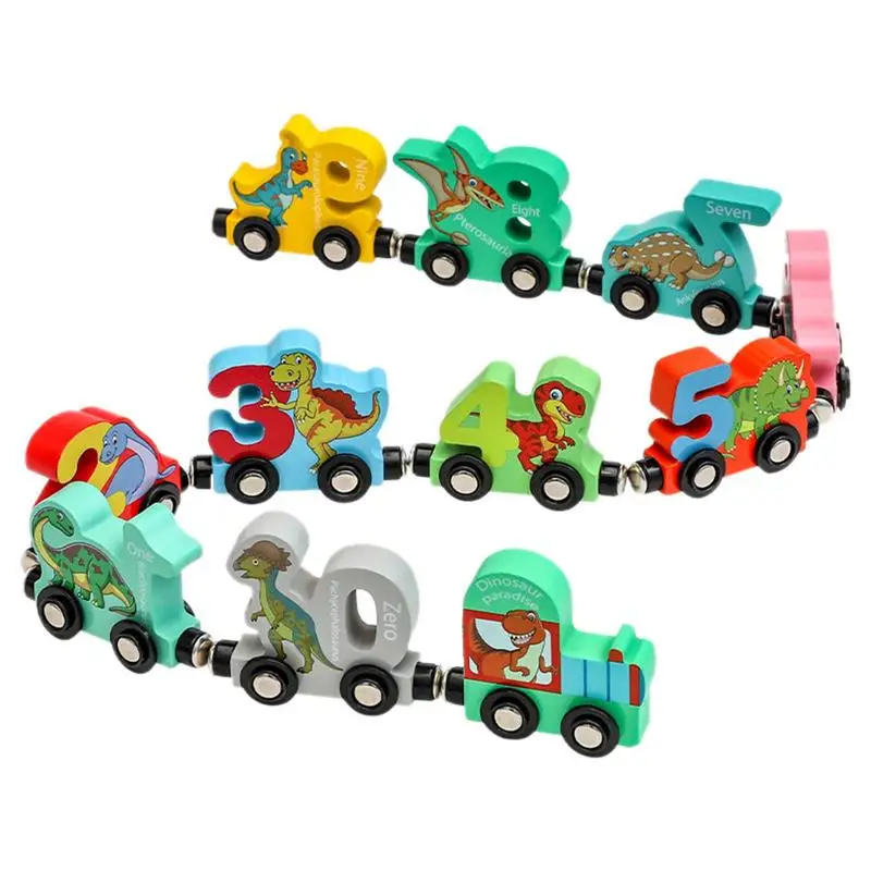 

Wooden Magnetic Train Animals Toy Train Cars Wooden Magnetic Wooden Railway Set Interactive Early Learning Educational Tool For