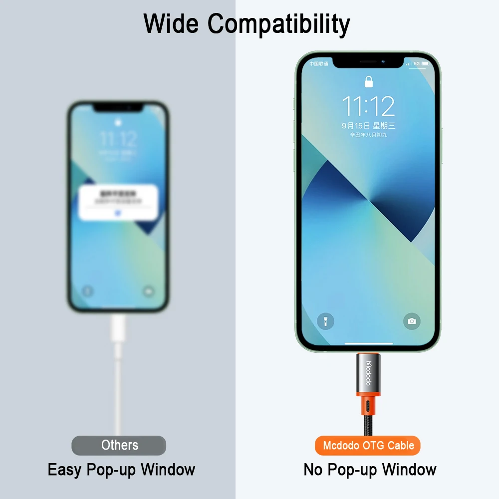 Переходник Mcdodo с Type C на Lightning папа OTG для iPhone 13 12 11 Pro Max iPad гарнитура аудио зарядка