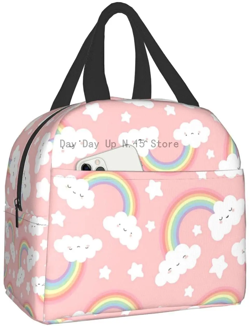 

Rainbow Lunch Box Insulated Cooler Bag Water-Resistant for Women, Girls, Boys, Picnic