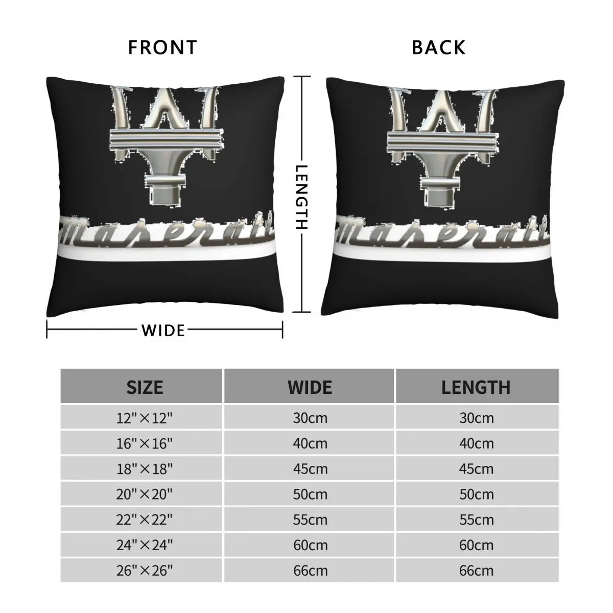 Рисунок 4 - Квадратная наволочка с логотипом Maserati