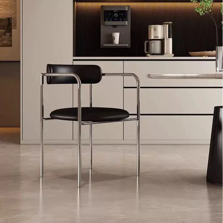 Современное обеденное кресло из нержавеющей стали мебель для дома стул одного