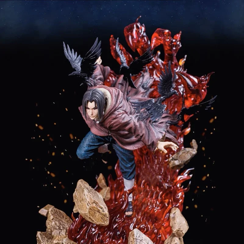 Uchiha Itachi Interchangeable Three Heads Handmade Gk Pvc Statue Figurine Room Ornament Toy Gift