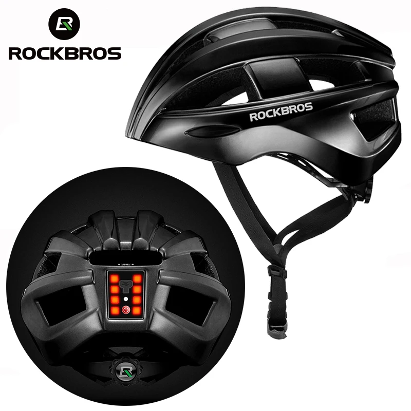 

ROCKBROS Bicycle Helmet MTB Road CyclingTaillight Helmet EPS PC Rear light Safety Cycling Helmet Warning Bike Light Helmet