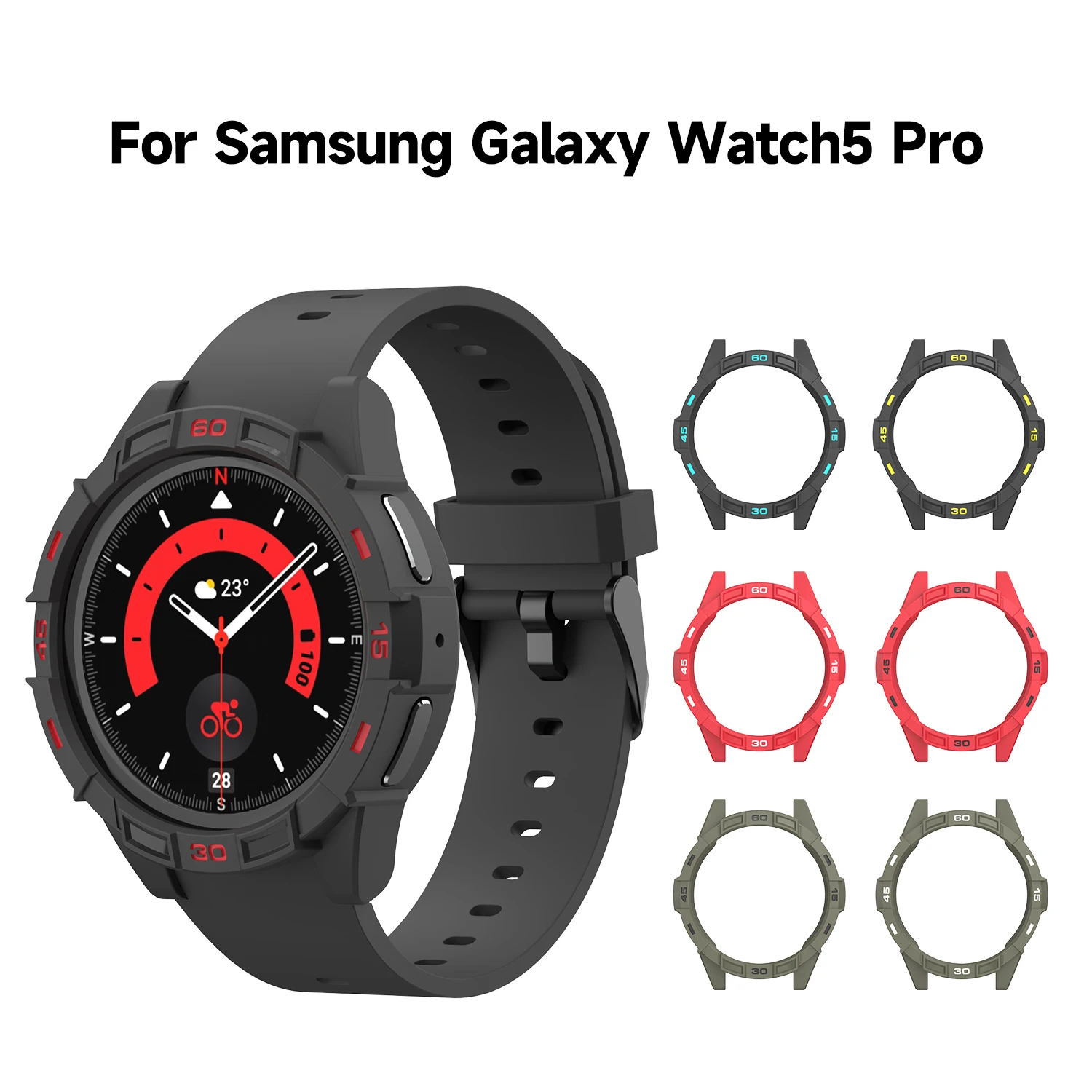 

Watch Cover for Samsung Galaxy Watch 4 5 44mm Watch 4 classic 46mm Charger TPU Strap Band Bumper Case for Watch 3 41mm 5Pro 45mm