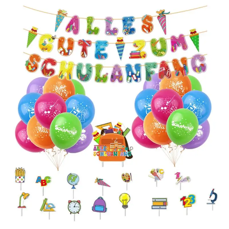 

Back To School Cupcake Toppers First Day Of School Classroom Banner School Hang Swirl Party Decoration Back To School Classroom