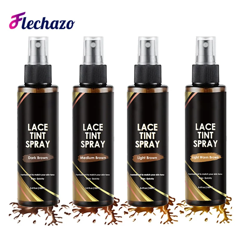 3.4FLOZ(100ml) Lace Tint Spray Professional Mousse Formulated Lace Color Tint Spray To Match Your Skin Tone For Lace Wig Making