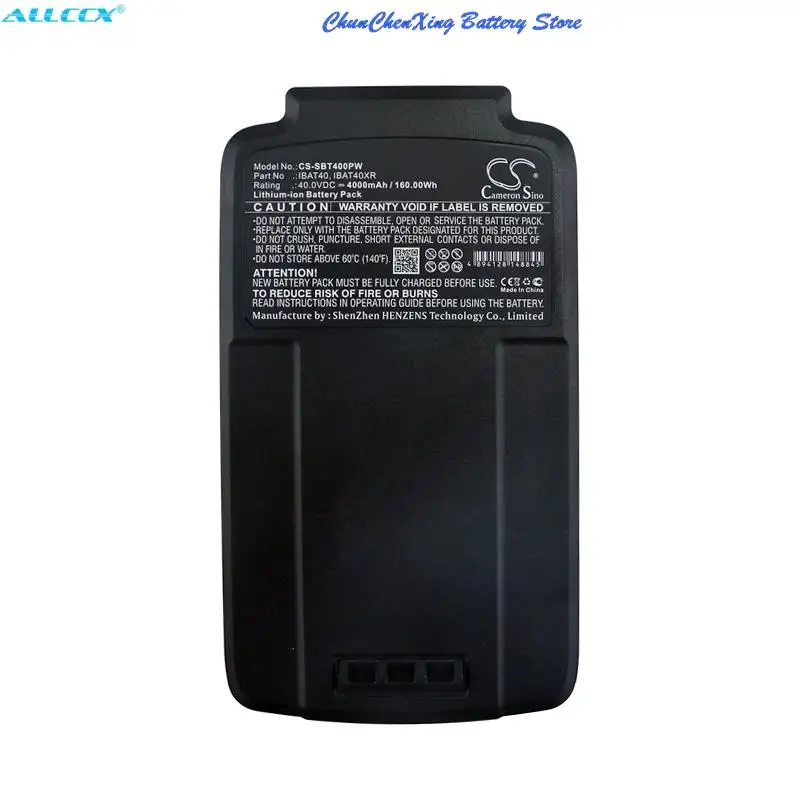 Cameron Sino  Battery 4000mAh for Snow Joe iON13SS, iON16CS,