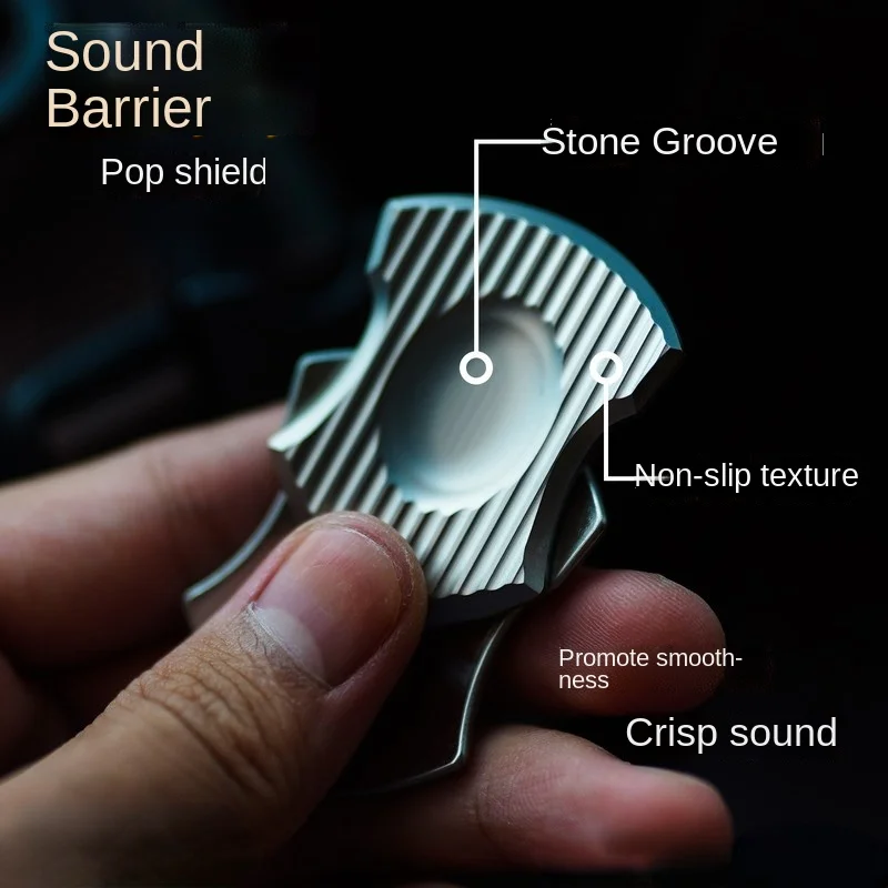 EDC Crafts Pop Shield Sound Barrier First Generation Cross Riding Army Pop Brand Coin Metal Decompression Toy enlarge
