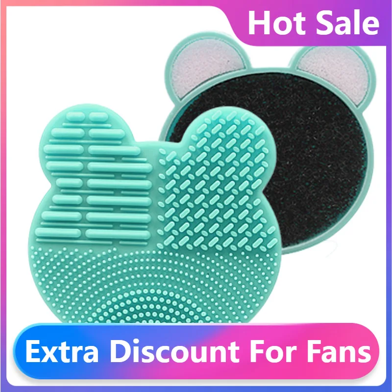 

Новый набор для очистки кистей для макияжа, двухсторонний дизайн с коробкой для очистки косметических кистей и мгновенной сухой губкой для ...