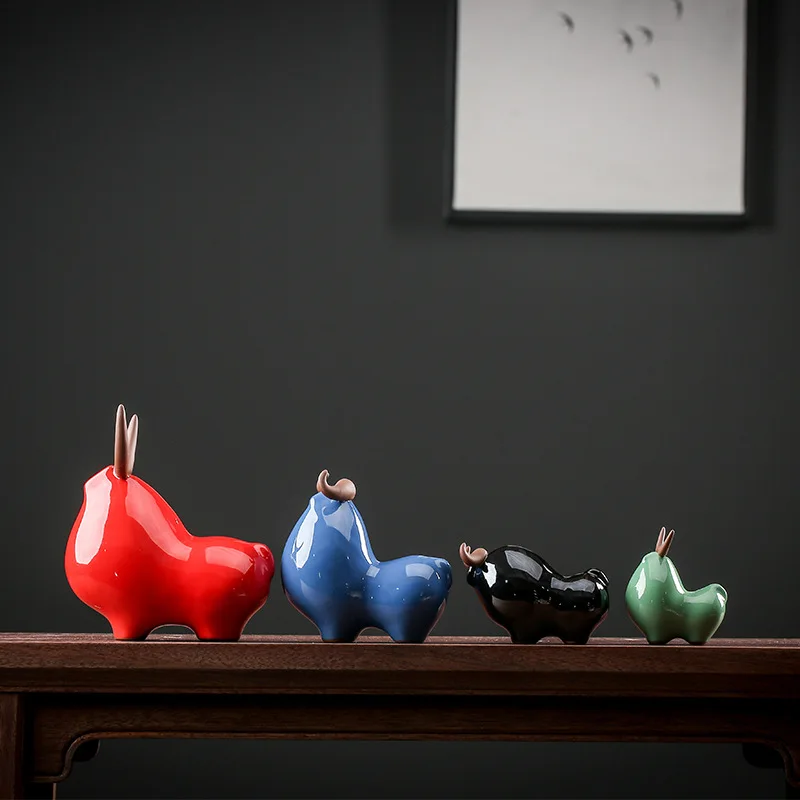 Абстрактный Бык Lucky Ceramics, статуэтка быка скот из коровы и буйвола, скульптура, настольное украшение, Декор для дома (art.: 3920be2efa075) - 3920be2efa075