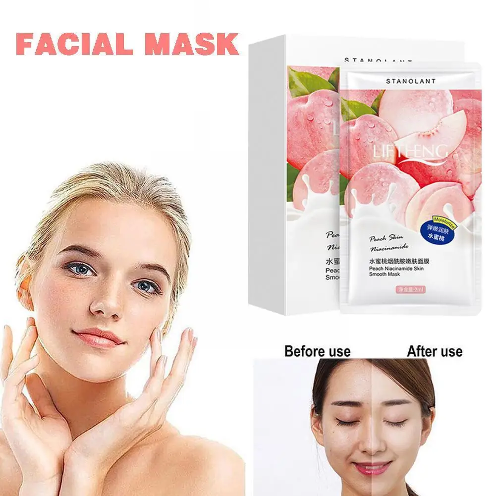 

Peach Niacinamide Sleeping Mask For Face Brightening Shrink Pore Overnight Facial Masks Whitening Firming Rejuvenating Skin Q0Z9