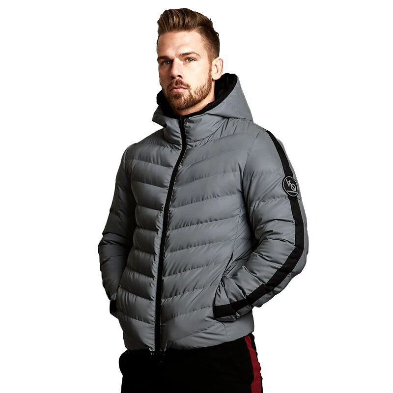 Winter New Warm Cotton Jacket Gym Sports Leisure Hooded Zipper Jacket Men Casual Loose Padded Jacket casual trendy cottonclothes