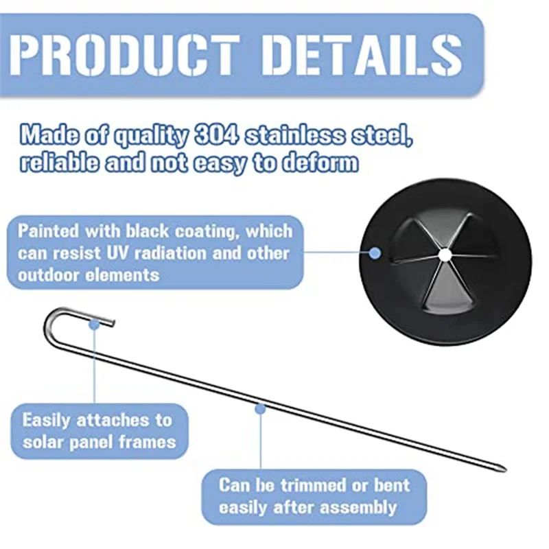 100 упаковок солнечных панелей детали крепления из нержавеющей стали для забора
