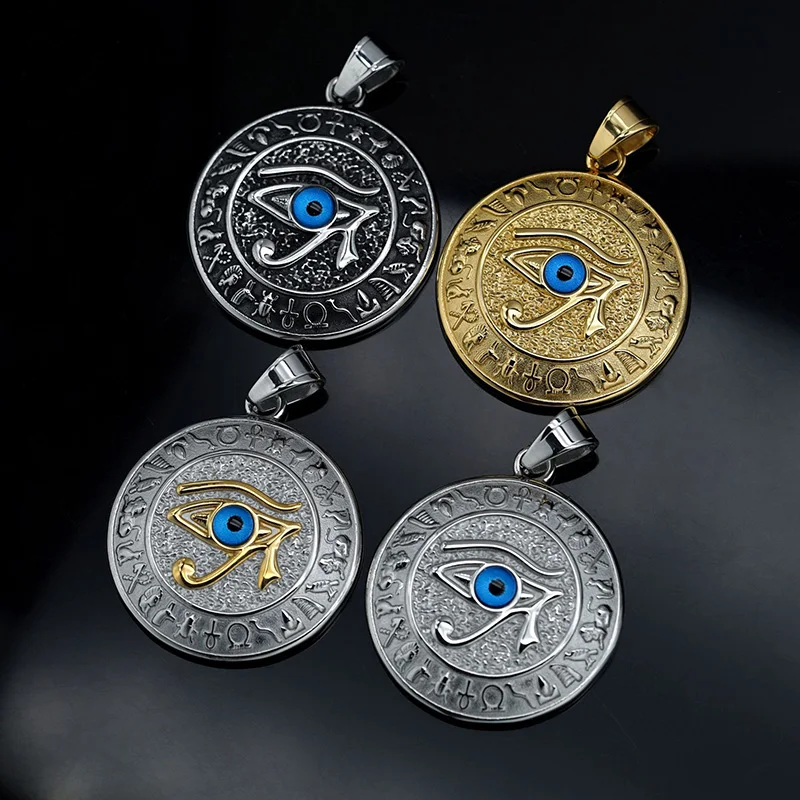 Мужские Круглые ожерелья в стиле хип-хоп из нержавеющей стали