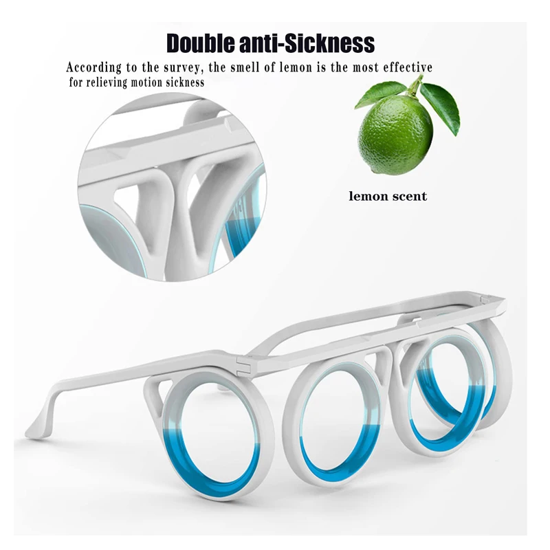 Detachable Car Sickness Glasses Portable Foldable Travel Sports Glasses Anti-Motion Vomit Cruise Ship Anti-Nausea Eyewear