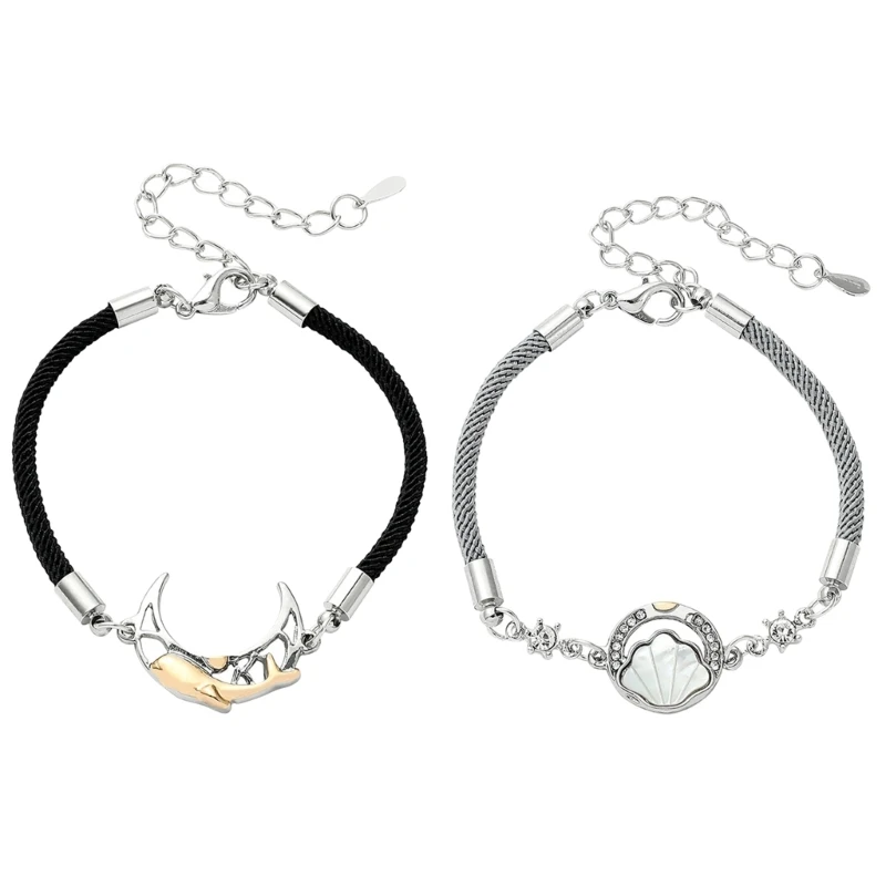 

Adjustable Moon Bracelet For Women Men Lady Girls Valentines Day Gift 264E