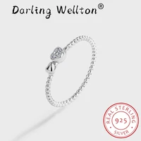new fahion irregular heart full diamond couple ring for women love geometric original sterling silver valentine day gift jewelry