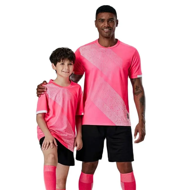 

Custom Football Shirt Mens Kids Adult Boys Purple Color Set Parent-child Activity Game Uniforms,quick-drying training clothes