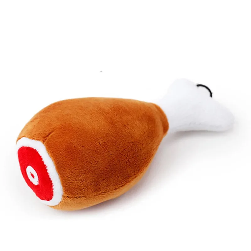 

Plush Chicken Leg Toy Dogs Interactive Squeak Antistress Chew Puppy Toys With Sounding Paper Bite Resistant Training Supplies