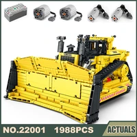 moc city construction vehicle 42131 engineering mechanical d11 bulldozer rc crane truck model building blocks toys for boys gift