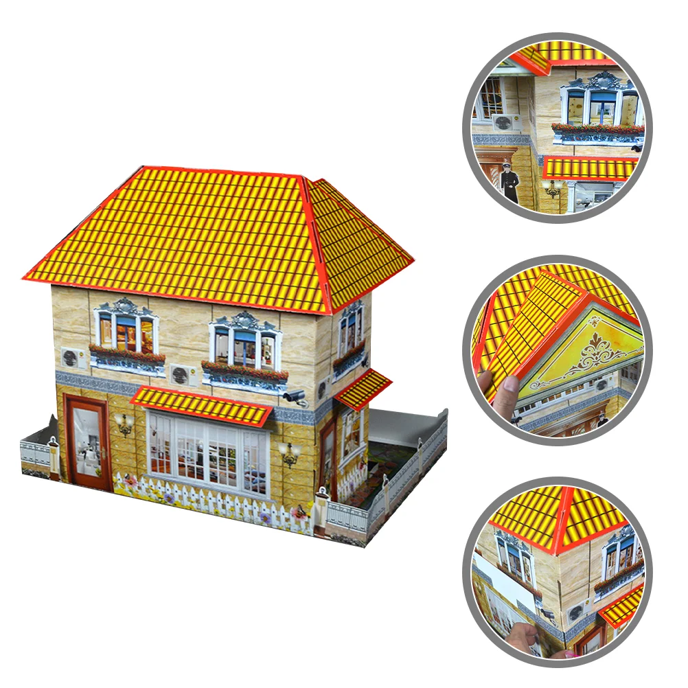 

Practical Festival Useful Outdoor Ancestor Money Sacrificing Accessory Paper House To Burn Ancestor Paper Villa