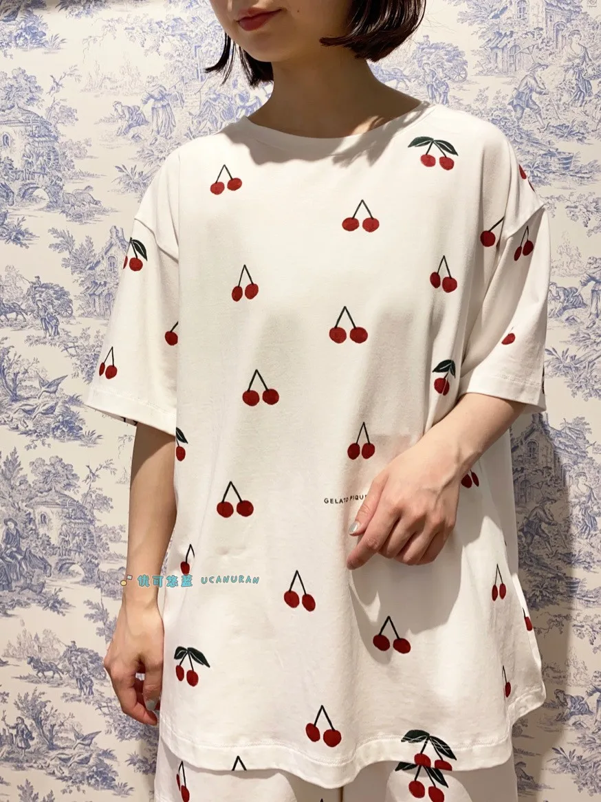 Распродажа японский хлопковый короткий повседневный комплект рубашек с принтом