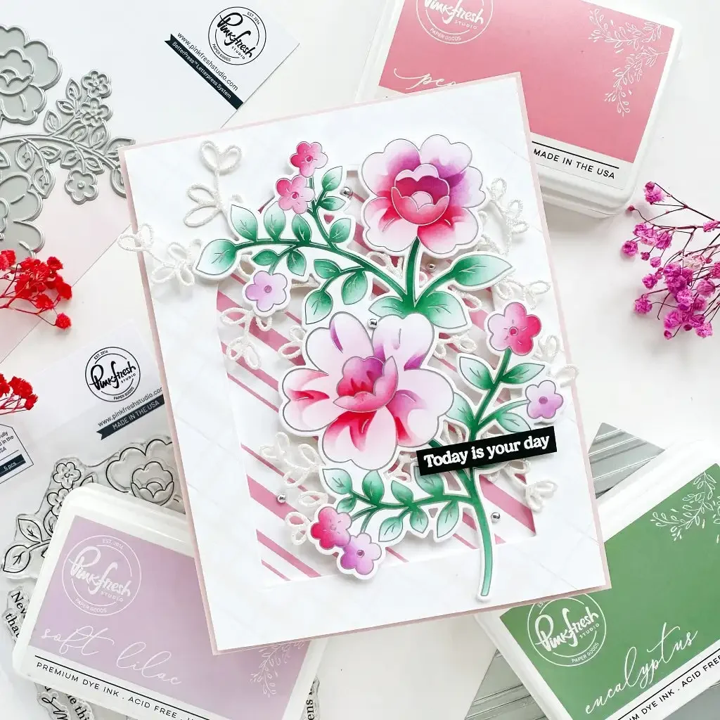 2024 День матери цветок лист прозрачные штампы металлические трафарет горячая