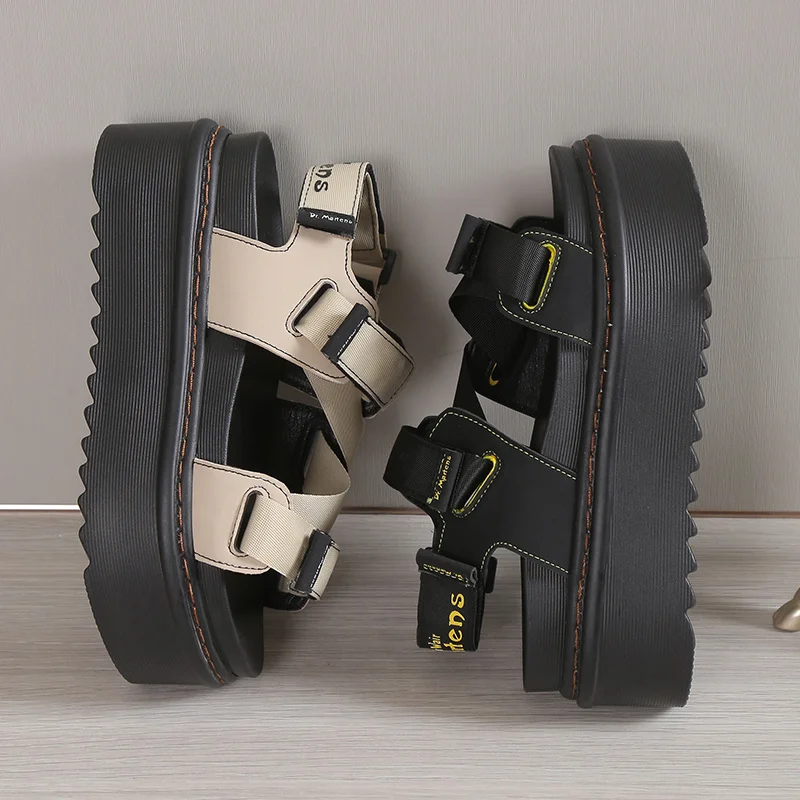 

New Women's Shoes 2023 Brand Buckle Strap Women's Sandals Romanesque Summer Daily Sandals Women Thick Bottom Shoes Ladies B275