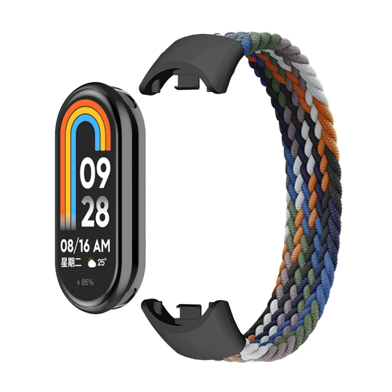 Geflochtene Solo-Loop für Xiaomi Mi Band 10 9 8, elastisches Ersatz-Correa-Armband, Xiaomi Smart Band 8 9 10, NFC-Armband-Zubehör