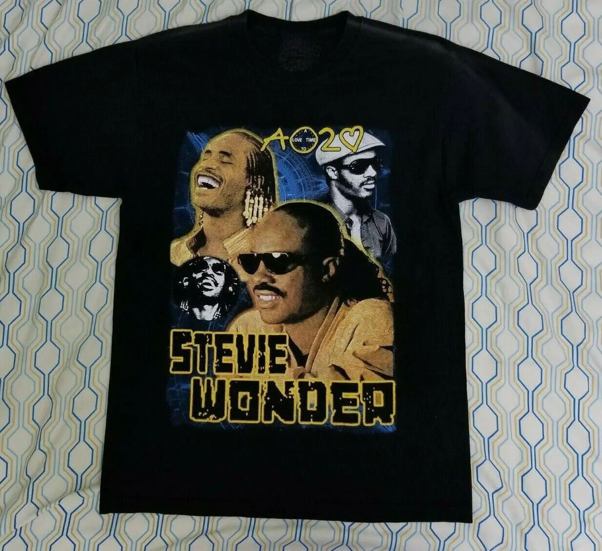 

Vintage 2008 Stevie Wonder Tour Cotton T-Shirt Tee Shirts