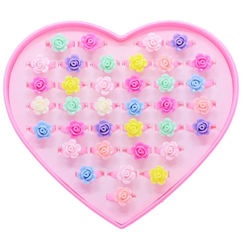 10/20 шт., Детские кольца с цветком розы