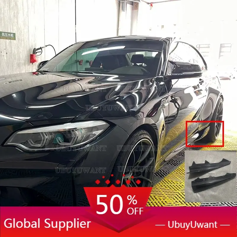 

Универсальные боковые юбки из углеродного волокна для BMW F22 M2 M3 M4 F87 E90 E92 E60 M5 F10 G30 F23 F32 F36 F82 F30 M6, крыло из настоящего углеродного волокна