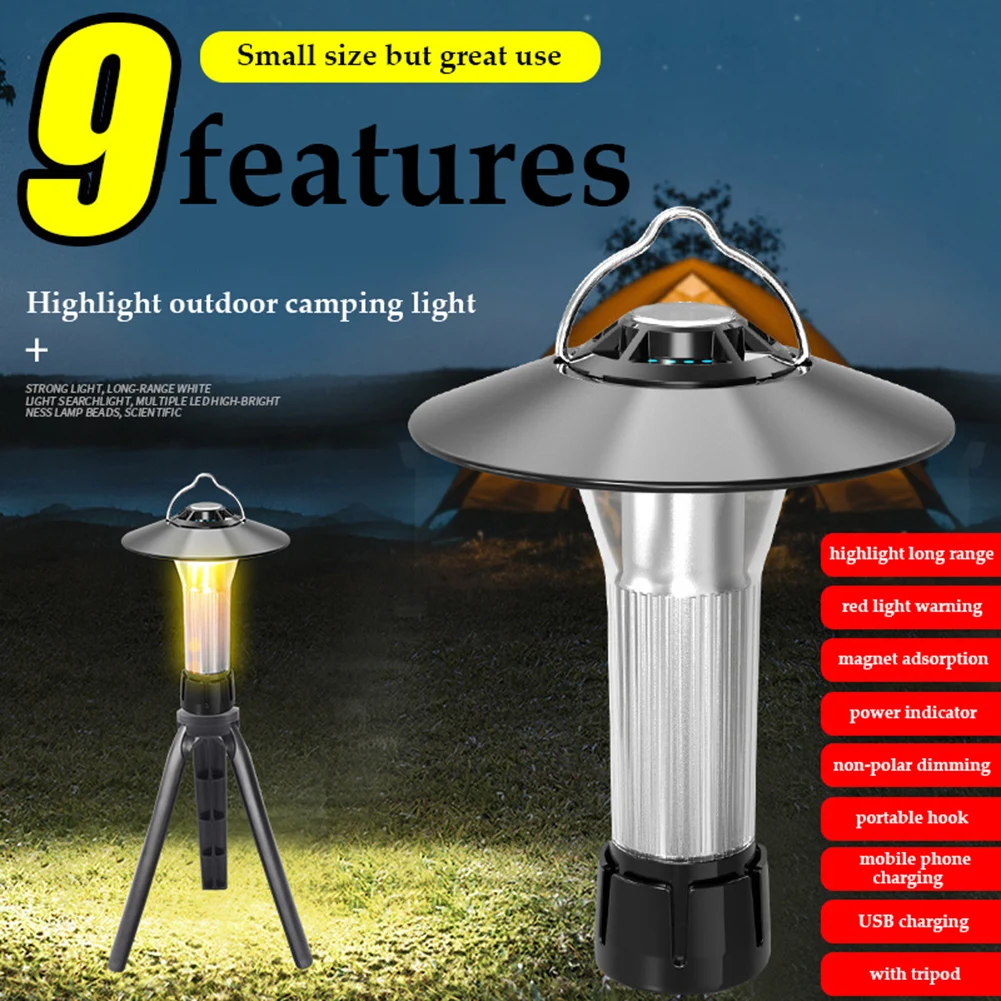 

Portable Camping Lamp Waterproof Outdoor Lantern Night Light For RV Camping Outdoor Party Fishing Hurricane Emergency