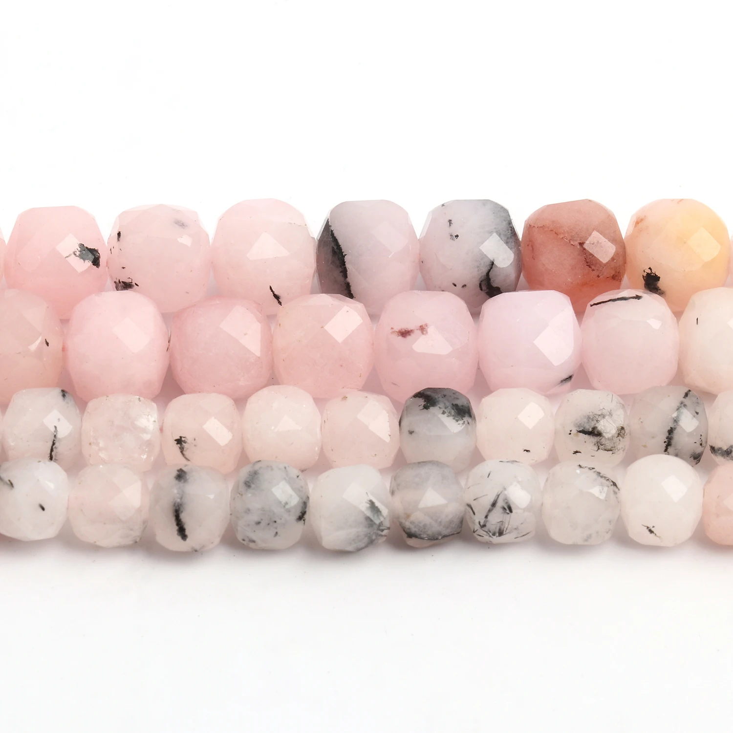 

wholesale AA Faceted Pink Opal Beads 6mm 8mm Loose Spacer Beads For Jewelry Making Diy Bracelet Necklace Accessories