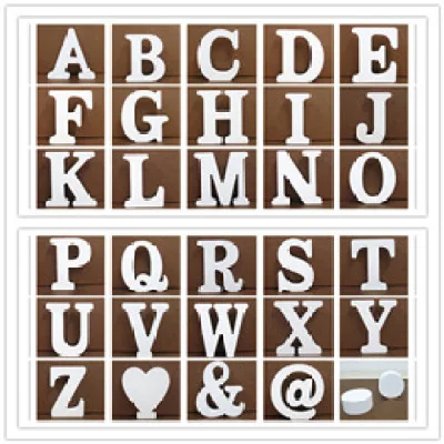 

White Wooden English Letter Ornaments Home Decoration Shooting Props Living Room Bedroom Decoration Home Decor Gift