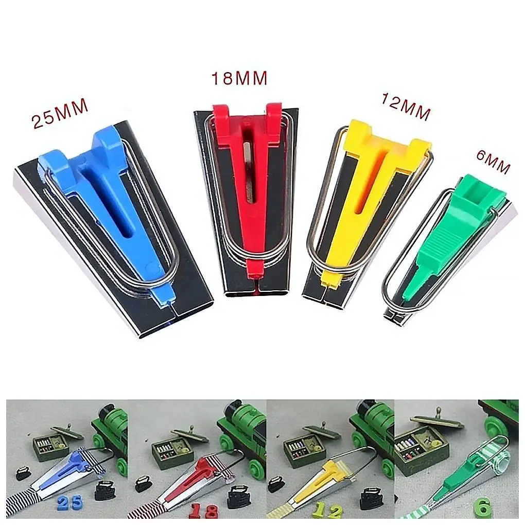 

1/4/5PCS DIY Sewing Accessories Bias Tape Makers 5 size 25mm 18mm 12mm 9mm 6mm Sewing Quilting Hemming Sewing Tools