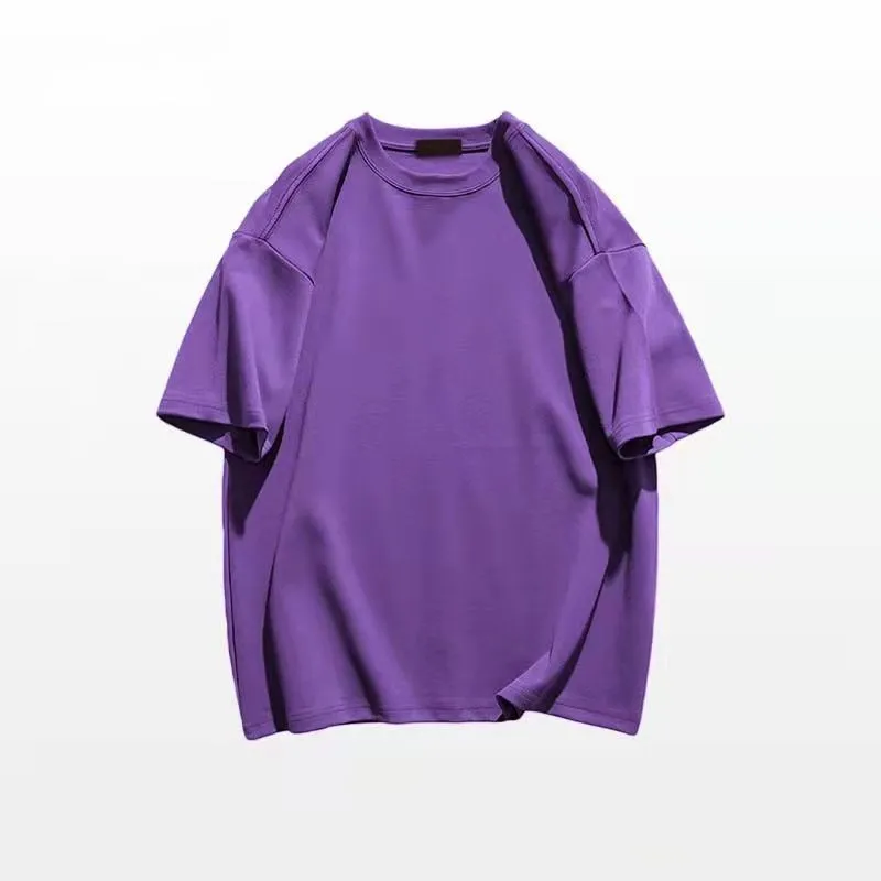 

Cotton Short Sleeve Oversized Loose T-Shirt For Men Multicoloured Solid Tops Casual Basic O-Neck Women's T Shirt Free Shipping
