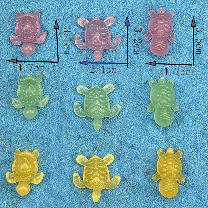 10 шт. Мультяшные светящиеся маленькие черепахи микро-пейзаж сделай сам смола