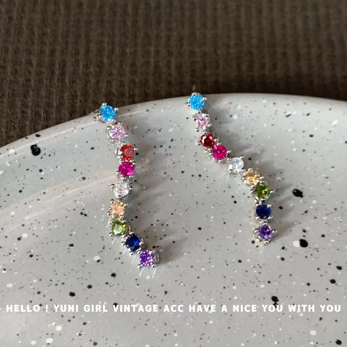 

2022 Colorful Crystal Fashion Trendy Long Tassel Drop Earrings Jewelry