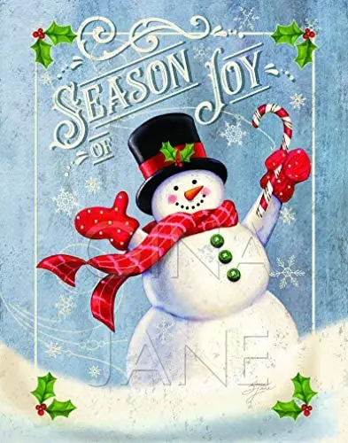 

Винтажный Декор «сделай сам», винтажный знак, сезон радости, снеговик с конфетами, тростник, домашний декор 8x12 дюймов