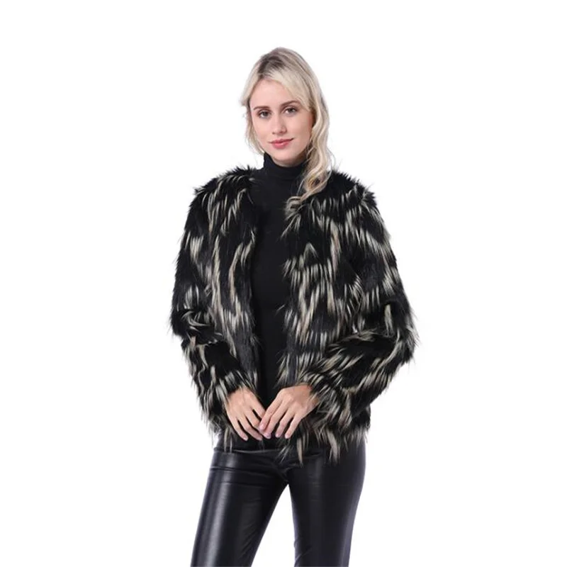 Autumn faux fur leather jacket womens warm short fur leather coat women slim jackets winter thicken fashion b543 enlarge