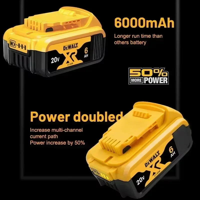Фото НОВАЯ 100% кодированная оригинальная литиевая батарея Dewalt DCB202 DCB609 18 В 20 В 5 Ач 6 Ач ручная угловая шлифовальная машина молоток перезаряжаемая батарея №3
