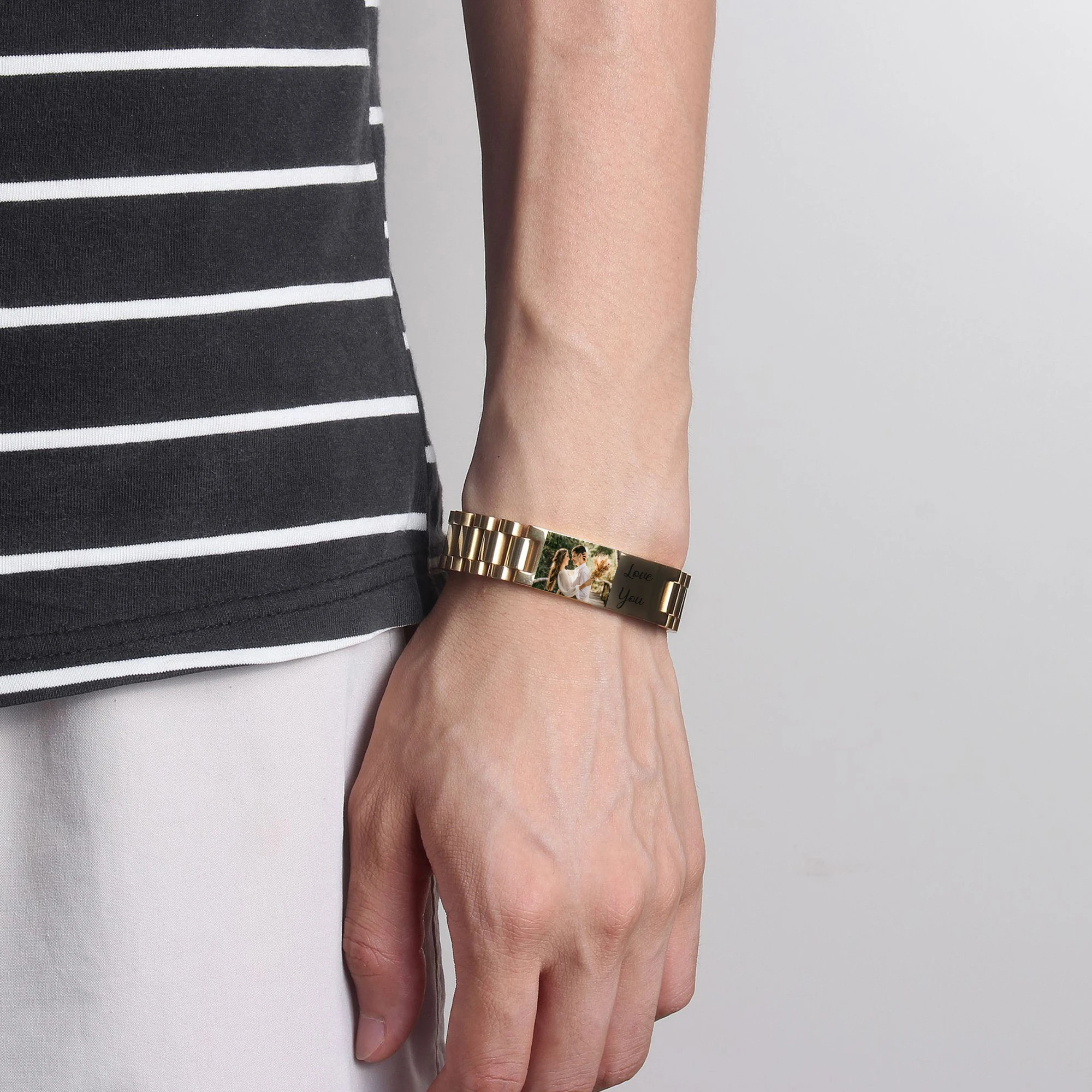 Picture Bracelet Personalized Photo Custom Bracelets For Men Personalized Gifts For Him Her, Customized Picture, Name & Text Eng