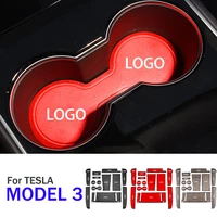 for tesla model 3 coffee cushion storage groove protect coaster interior accessories car cup anti slip pad mat