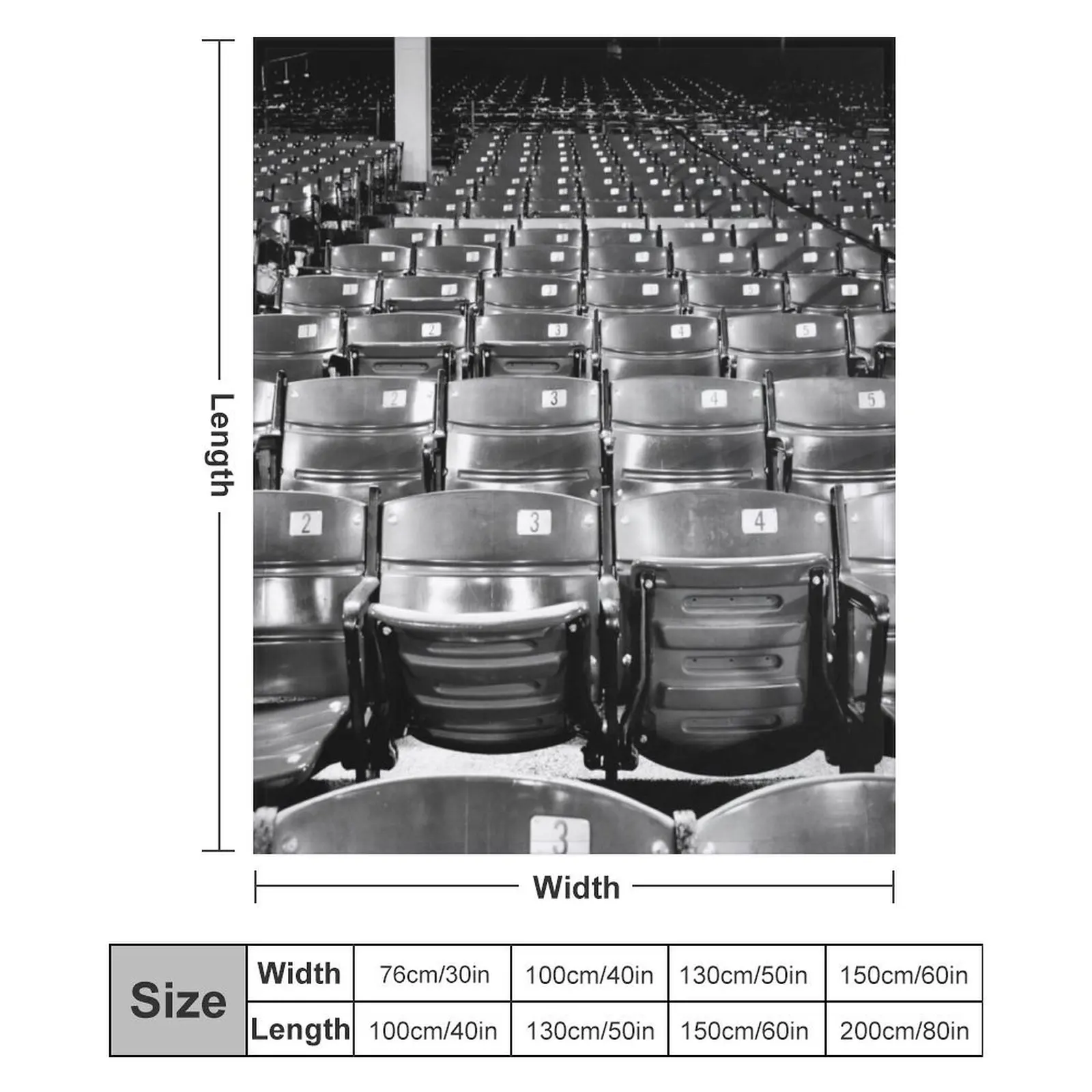 Мягкий плюшевый плед Fenway Park Seats