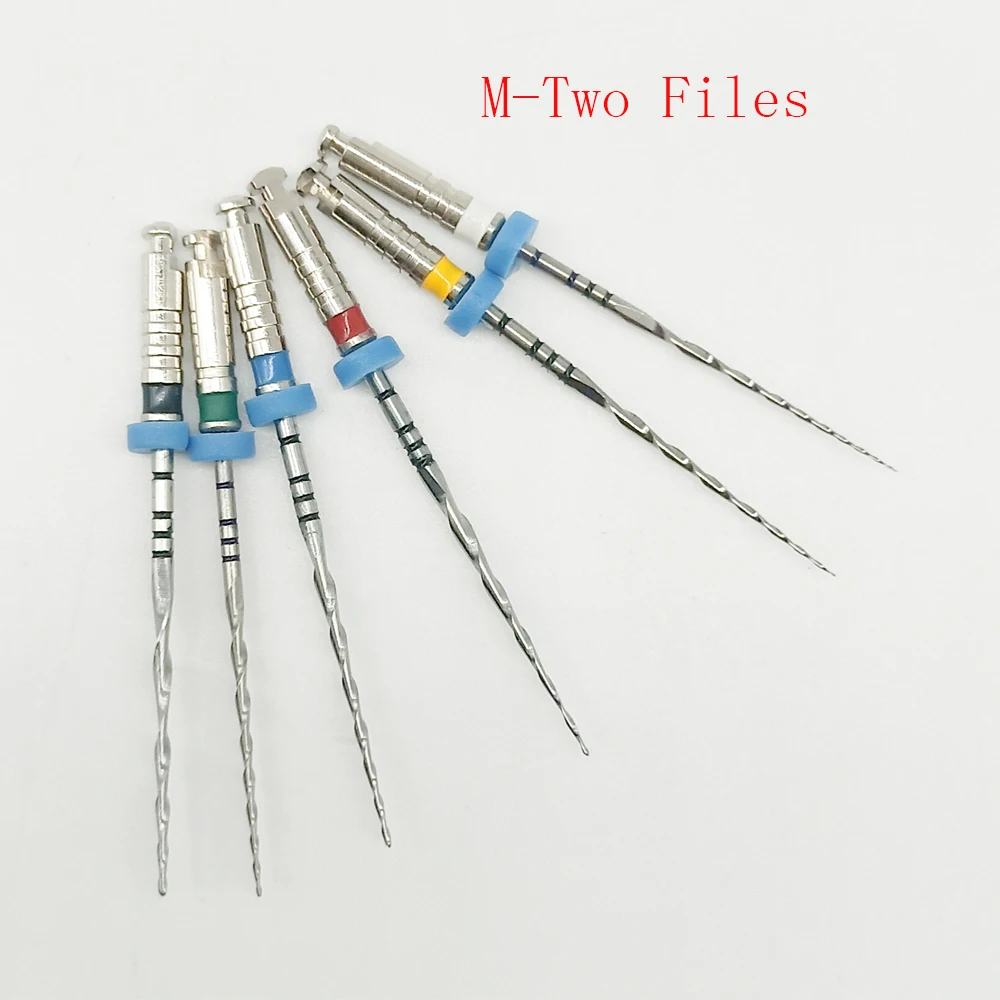 6pics Dental Instrument M files Endo Rotary Endodontic Files 25mm Dental Endo Motor Files Instrument M-two Dentistry