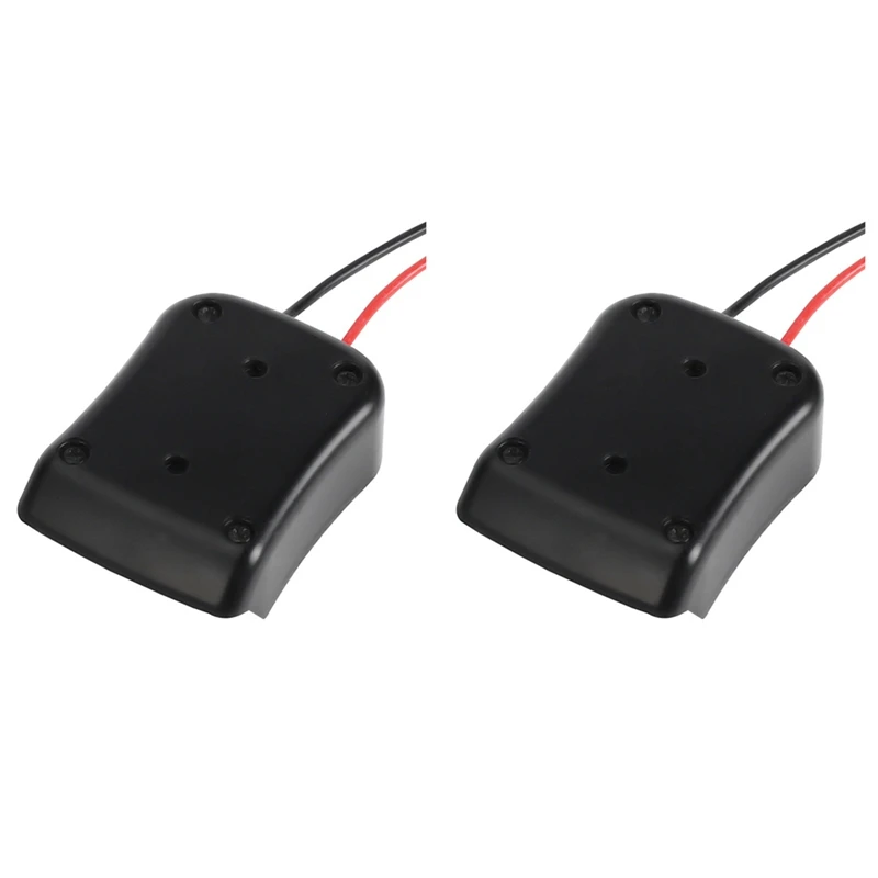 

2X 10.8V-12V Battery Mount Dock Power Connector With 14Awg Wires Connectors Adapter Tool For Makita Battery DIY, Black