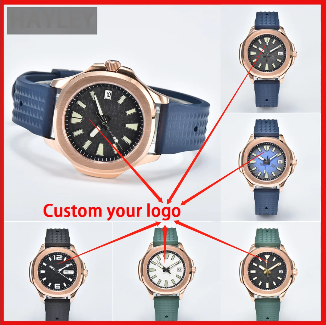 

Rose Gold Men's Watch Fully Automatic Mechanical Watch Uses NH35/36 Movement, Sports Waterproof And Fashionable Trend